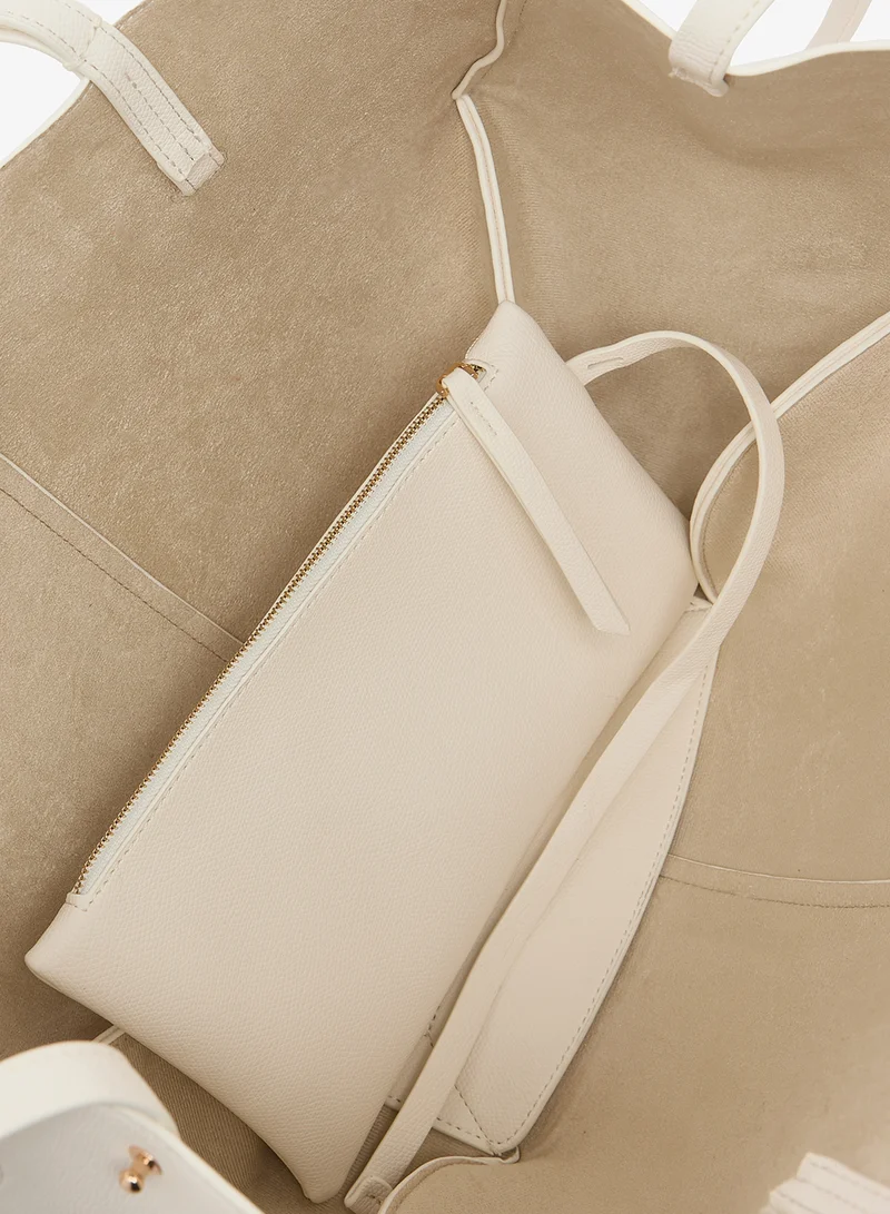 ELLA White East-To-West Adjustable Tote Bag for Women | Best Price UAE